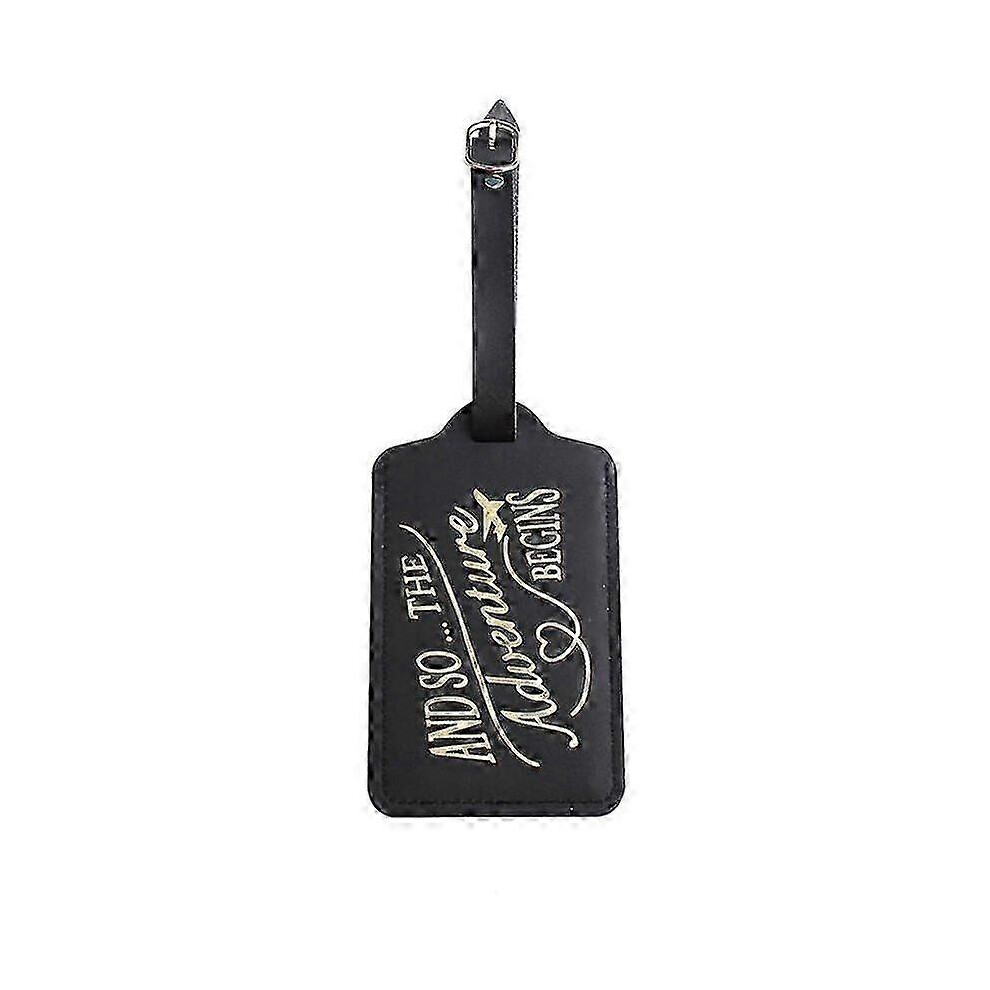 Travel Luggage Tags Wedding Gift Suitcase Tag, Cute Baggage Label Black