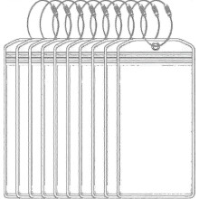 Cruise Luggage Tags Set of 10, Clear Waterproof ID Tags, Travel Vacation Accessories