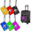 Rectangular Luggage Tags Set of 6, Suitcase ID Tags, Travel Baggage Labels 1
