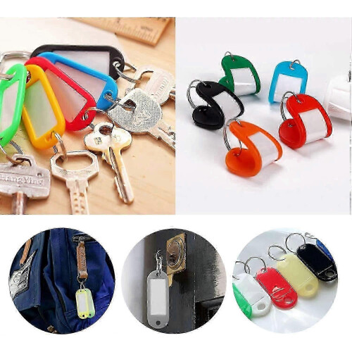 Keyring Tags Pack of 20, Label Key Tags, Luggage ID Tags, Pet Name Tags with Split Ring 2