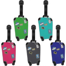 Silicone Luggage Tags Set of 5, Suitcase ID Tags, Handbag Label Travel Accessory
