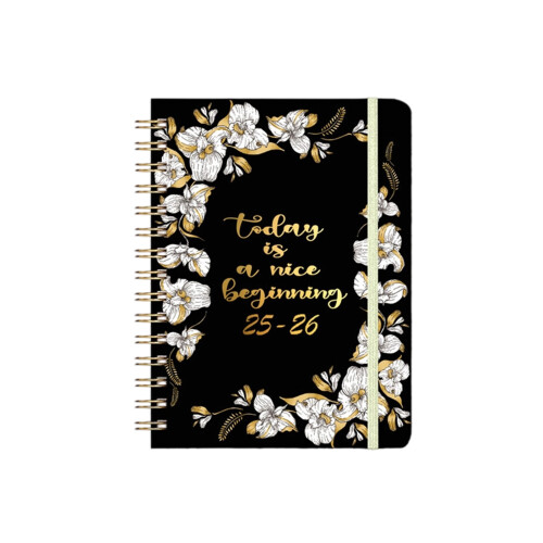 English Weekly Layout Planner Notebook With Spirals Binding-5