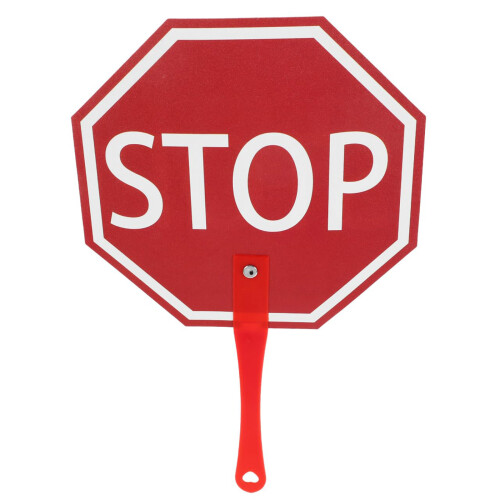 Portable Plastic Double Side Go/Staop Sign with Handle-STOP