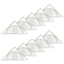 10Pcs 2-in-1 Set Square 180 Degrees Math Protractors-C