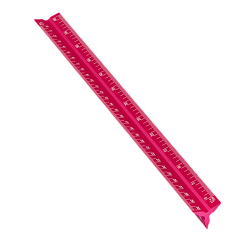 Measuring Ruler 320mm Triangular Scale Tool With Precise-Red