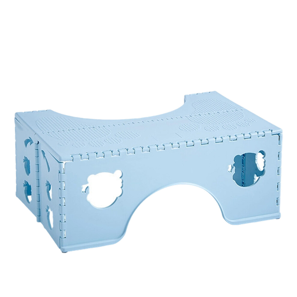 (1 Pack) Toilet Step Stool With Storage - Foldable Potty- Blue