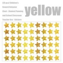 Sparkling Star Sticker Children Reward Sticker For Water-Yellow