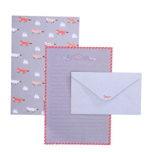 Correspondence Envelope Set with Delicate Flower-Snow fox