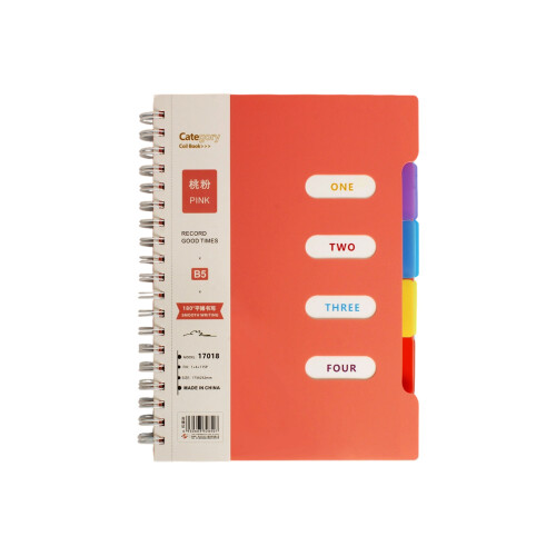Permanent Twist Notebook With 25K Pages Section-Peach pink