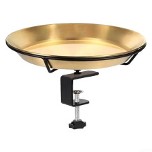 Hanging Bird Bath Feeder Tray For Balcony Railing, Water Bath, Stainless Steel, Weather-Resistant Outdoor Birds