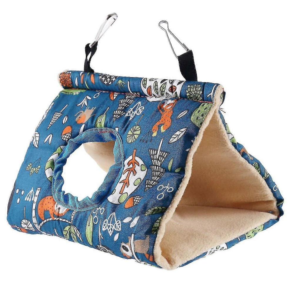Kikidex (As Show, One Size) Bird Nests,Winter Warm Bird Hammock,Plush Hanging Hammock Shed Cage Warm Nest Accessories, Suitable