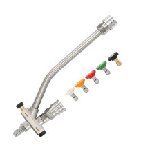 Foam Cannon Double Connector 1/4-Inch Quick-Connect, Double Tip Attachment With 5 Nozzles, Adjustable Modes, Heavy-Duty