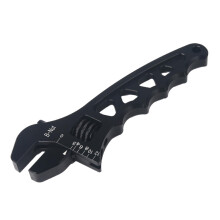 Fitting Wrench 3AN-12AN Aluminum Adjustable Fitting Tool For Oil Hoses, Angle Stop Spanner, Car Truck SUV Black