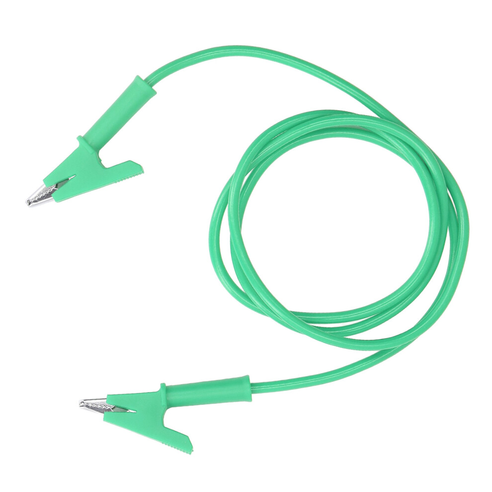 10Mm Opening Crocodile Clip Test Lead Dual Ended Green Testing Cable Wire 9301357532802