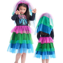 Disfraz de esqueleto de colores para niño, Halloween 3-4 años