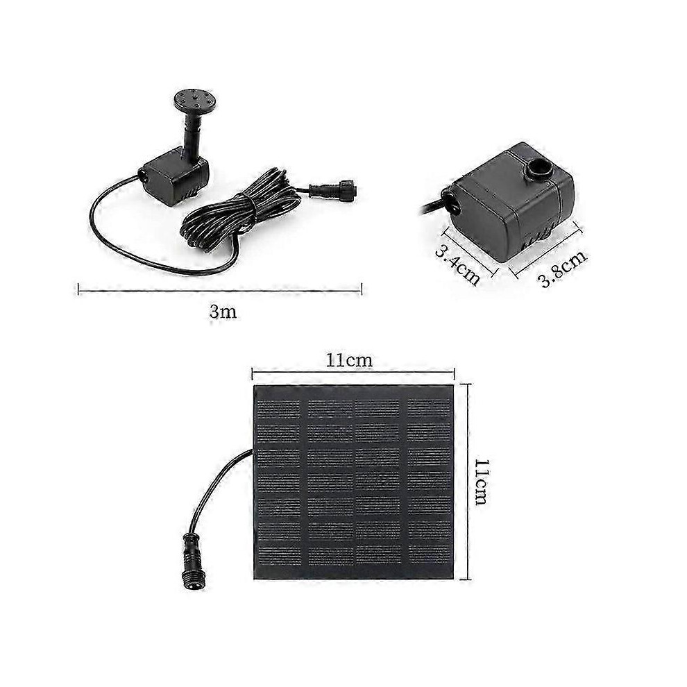 Kikidex (As Show, One Size) Solar Pond Pump