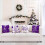Miaikoe Ensemble de 4 Housses de Noël 55x55 cm Violet Blanc 5