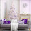 Miaikoe Ensemble de 4 Housses de Noël 55x55 cm Violet Blanc 6