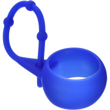 Silicone Holder for Golf Balls - Flexible Carrier with Keychain Clip for Attaching to Golf Bag or Belt, Blue Protective Accessory