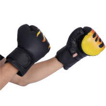 Kinder Kickbox-Handschuhe für Schlag- und Griffftraining, schwarz