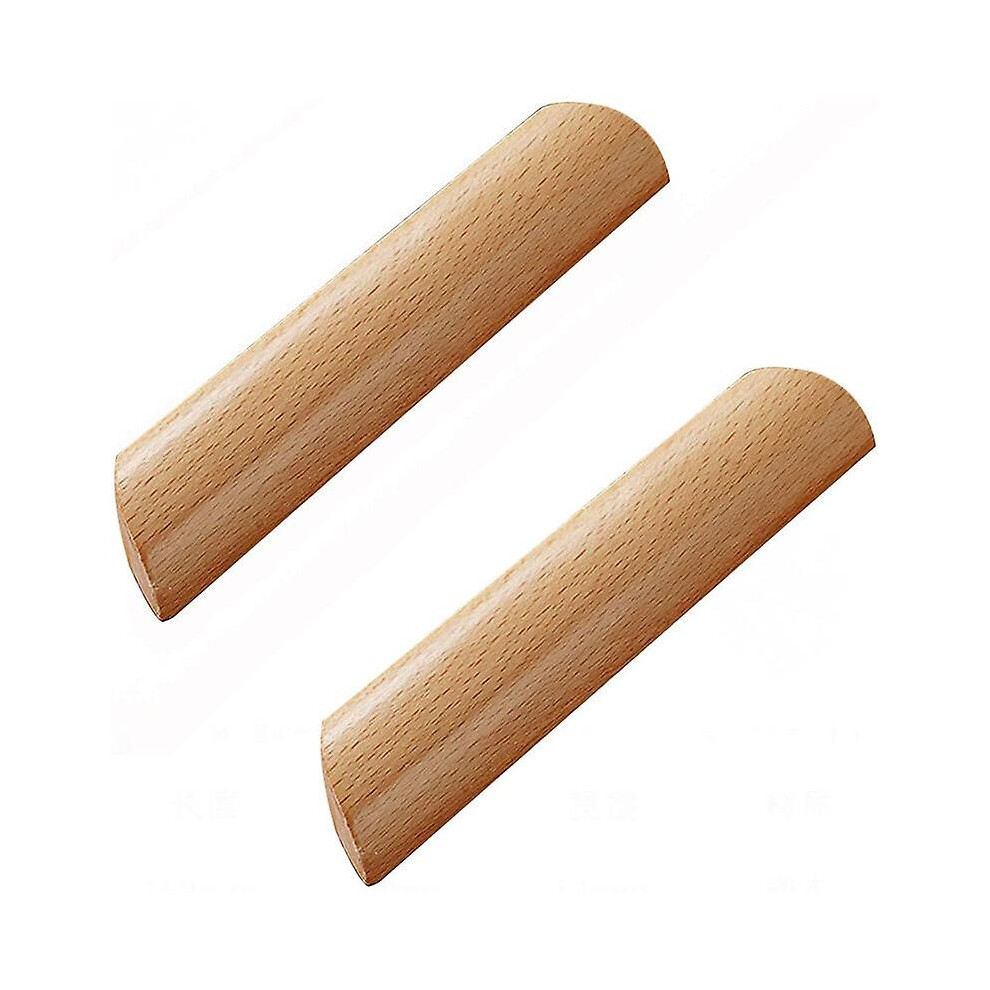 Kikidex (As Show, One Size) Set Of 10 Fan-Shaped Wooden Cupboard Handles - 128Mm Center Distance With Screws