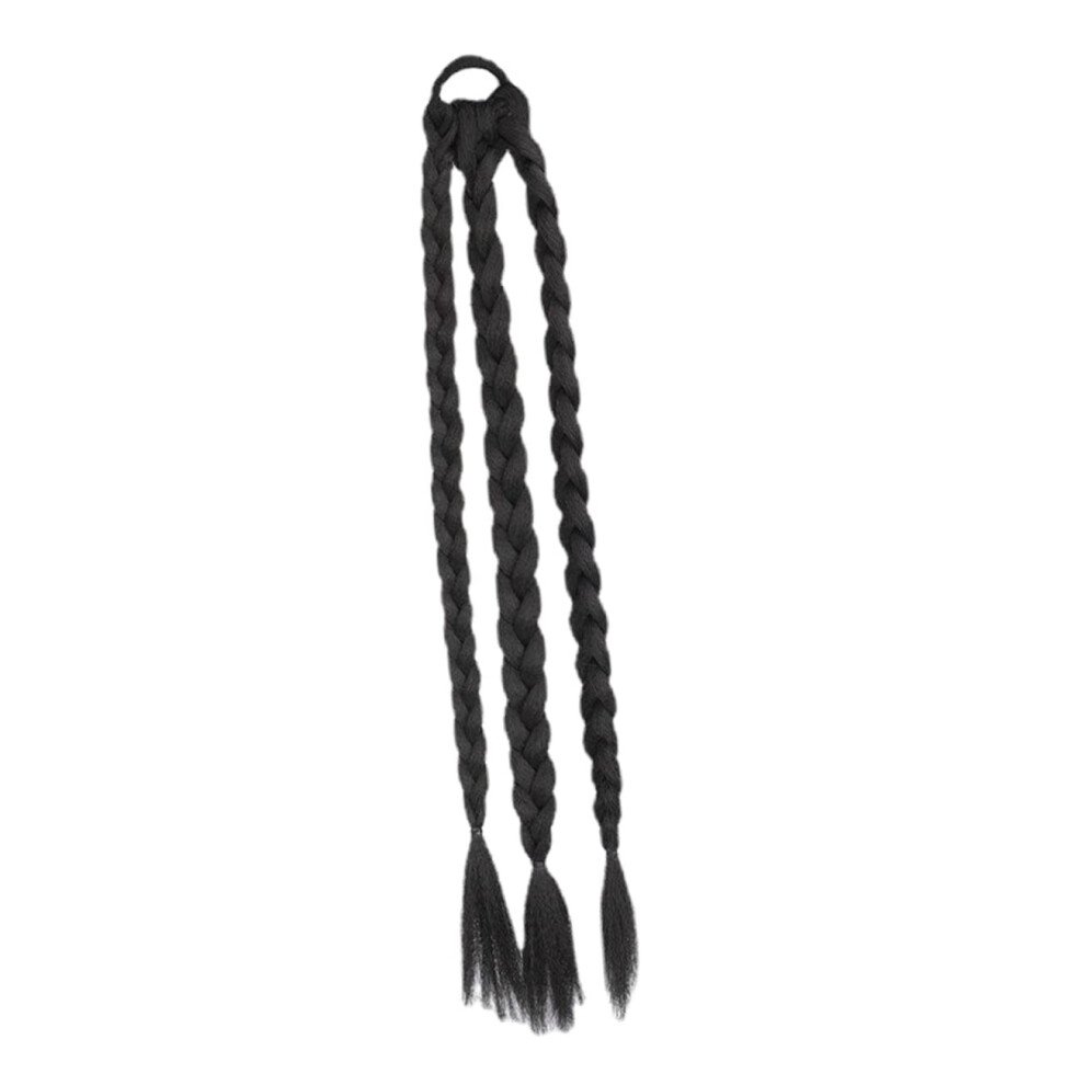 Elastic Hair Rope Braided Ponytail Wig Extension For Women Ponytail Hair Extension Braided Hair Braid Style