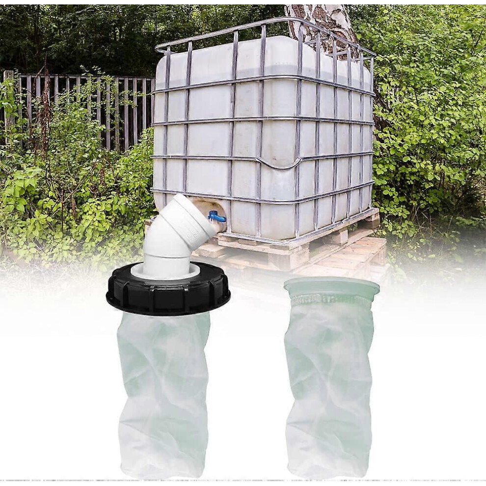 Kikidex (As Show, One Size) 45Ibc Lid Filter, 163 Mm Nylon Rainwater Filter, Washable With Lid For Ibc Rainwater Tank Dn 150
