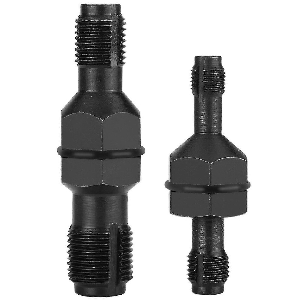 Kikidex (As Show, One Size) 2Pcs Carbon Steel Spark Plug Thread Insert Tap Set M10*1.0 / M12*1.25 M14*1.5 / M18*1.5