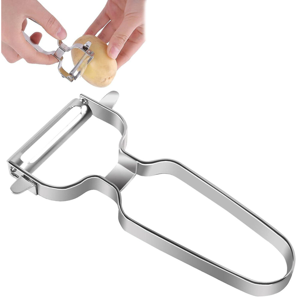 Kikidex (As Show, One Size) Stainless Steel Potato Vegetable Peeler, U-Shaped Peeler, Sharp Stainless Steel Peeler, Vegetable Peeler