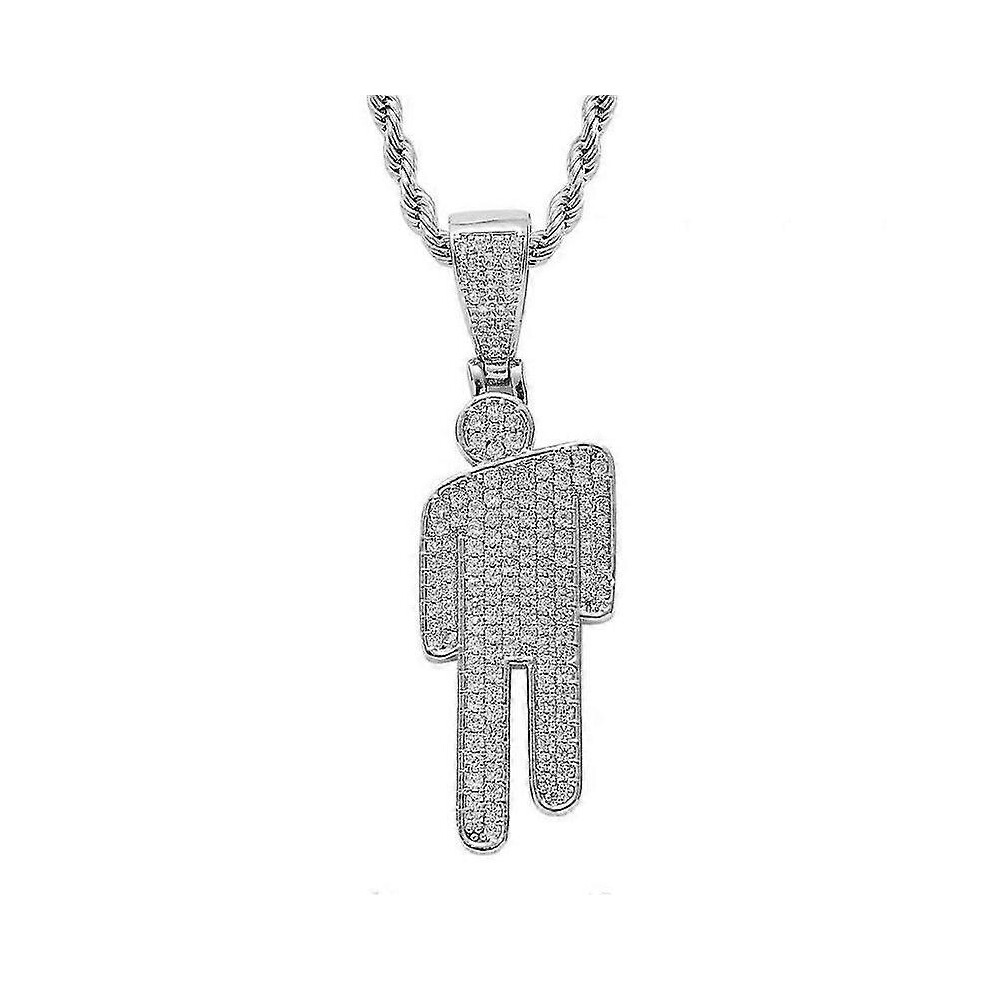 Kikidex (As Show, One Size) Billie Eilish Women Necklaces Pendant,Charms Silver
