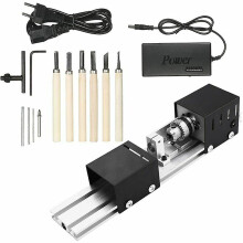 (As show, One size) DIY Lathe Polishing Drill Rotary Tool, 100W Mini Beads Machine Miniature Buddha Lathe Bead Lathe Wood Beads