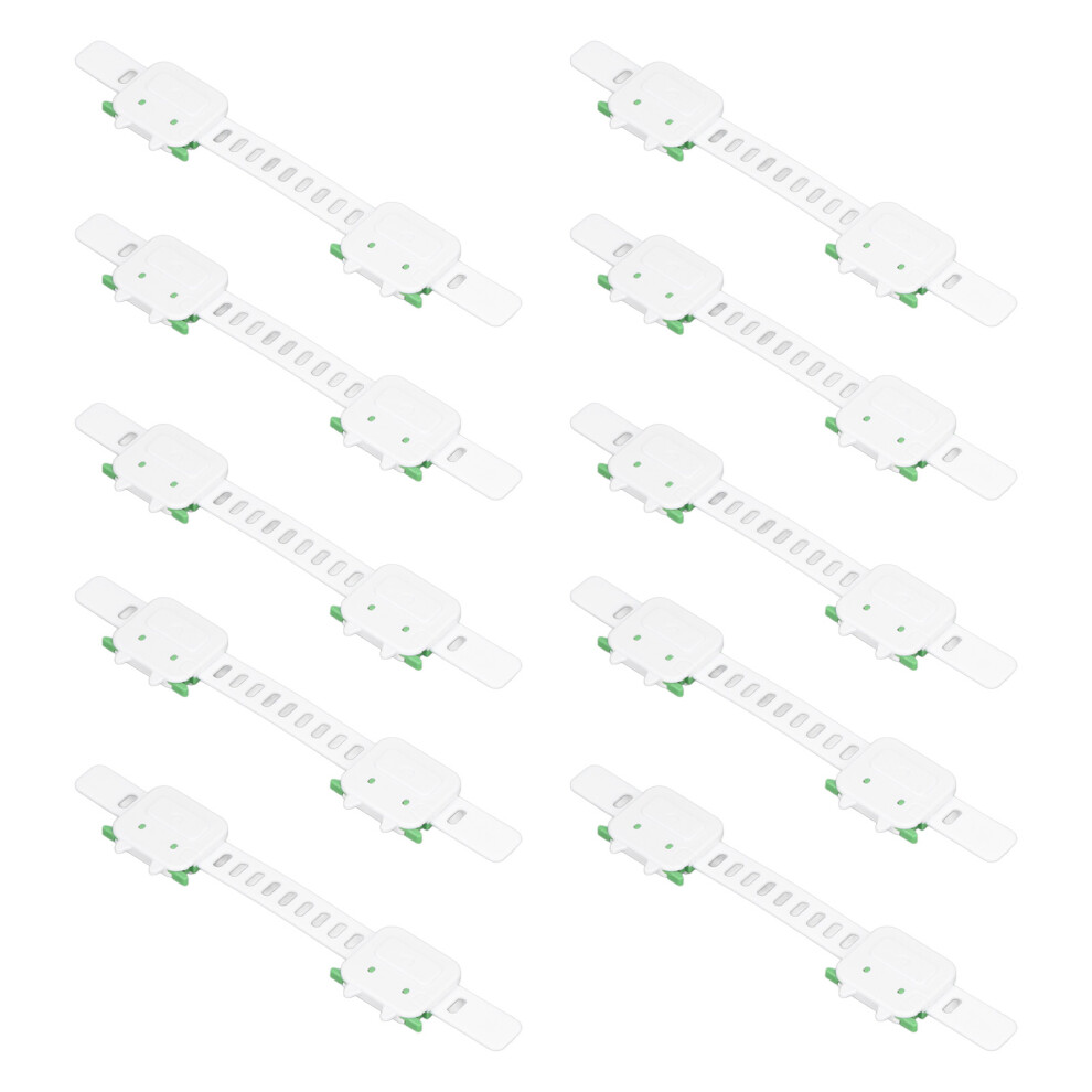 10pcs Green Child Safety Cabinet Locks Baby Proofing Drawer Locks-image-OPC-PMPHFHX-NEW