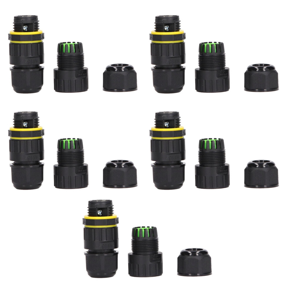 3 Core Wire Connectors 5Pcs Outdoor Electrical 7-10Mm Ip68 Waterproof 8711357544681