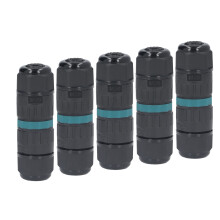 5 pièces EW-M20-3P 3 broches étanches 9-12 mm Noir