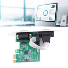 Scheda seriale PCIe x1 con convertitore RS232 a 2 porte da -40 C a 85 C per Windows