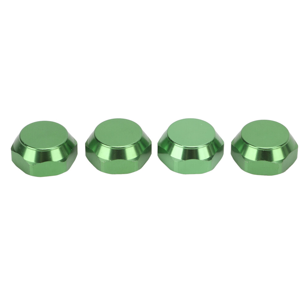 4Pcs 17Mm Aluminum Rc Car Wheel Nut Caps, Dustproof Upgrade Green 4651357547623
