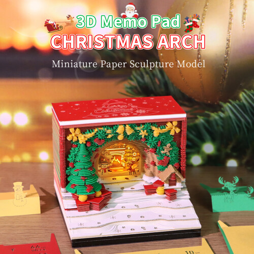 Artistic 2026 Christmas Desktop Calendar 3D Design Removable 1