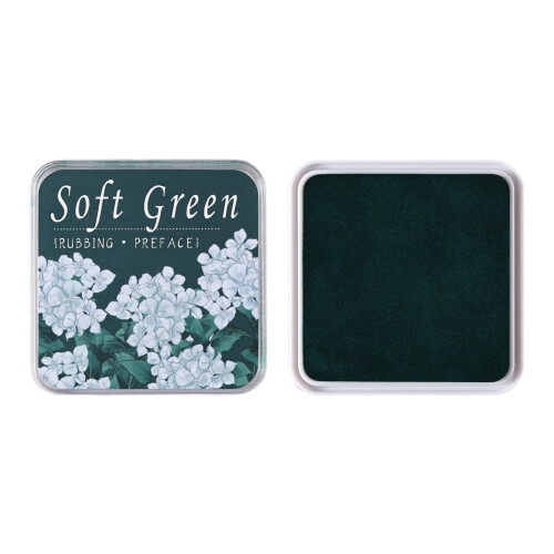 Neutral Ink Pad for Scrapbooking Stamping Even Ink-Soft green