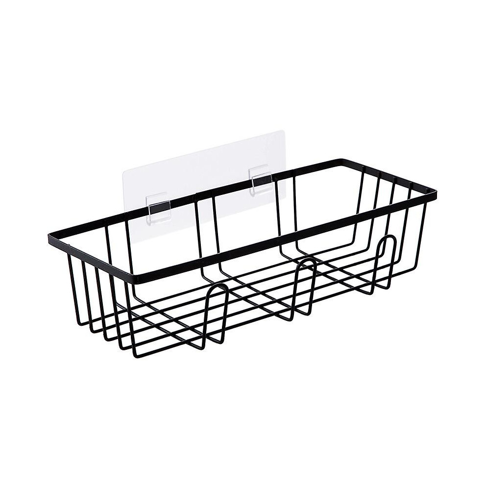 Kikidex (As Show, One Size) Shower Shelf-Wall Shelf-368.514.5Cm-(Black, ) 2Pcs White