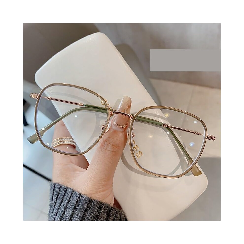 Blue/Light/Green Anti Uv Eyeglasses Anti Computer Readers Big Frame Reading Glasses +3.50 Diopter Flat Mirror