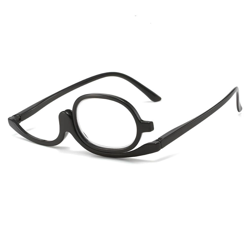 Makeup Reading Glasses, Rotating One-Lens Makeup Glasses, Diopter +1.5, Cosmetic Magnifying Glasses For Women