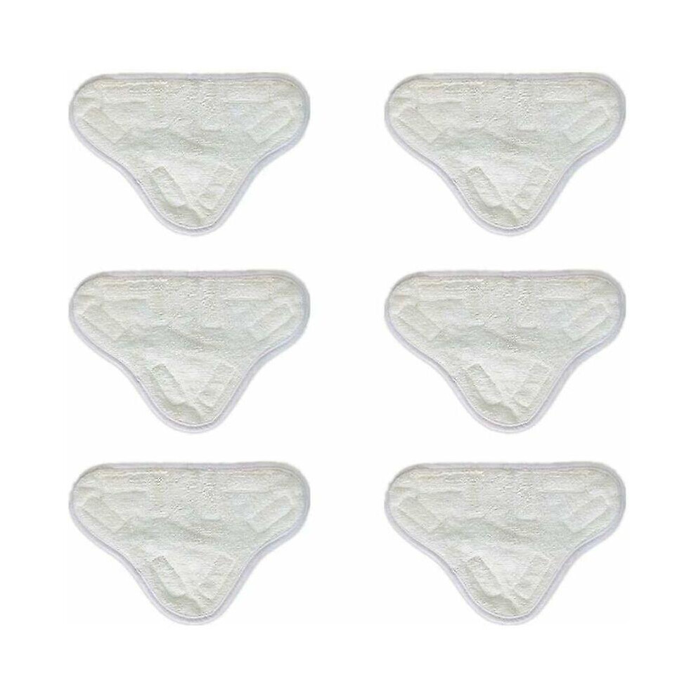 Kikidex (As Show, One Size) 6Pcs Microfiber Steam Mops Cleaning Pads Replacement Steam Mop Compatible For H2o X5 H20 Washable
