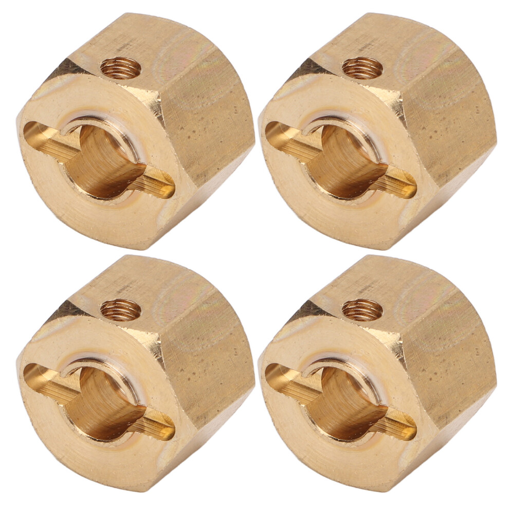 4Pcs 12Mm Brass Hex Wheel Hub Adapter For Scx10 90046 Cc01 1/10 Rc Cars Uk 6901357549836