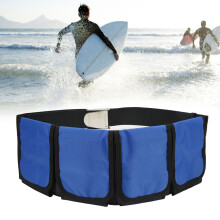 Taucher-Gürtelschlaufe aus Oxford-Stoff mit 4 Taschen für Schnorcheln & Freediving, Blau