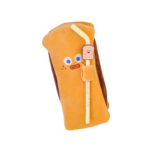 Creative Toast Bread Plush Pencil Case Large Capacity-Yellow
