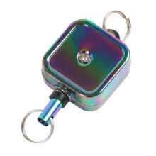 Spring Mechanism Badge Holder Square Shaped-Colorful