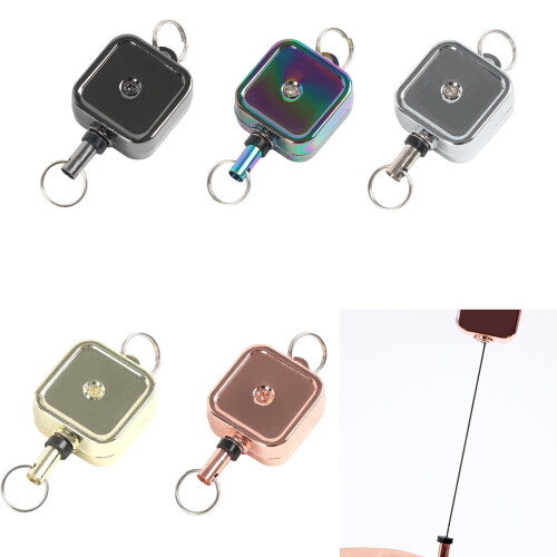 Spring Mechanism Badge Holder Square Shaped-Colorful 2