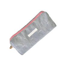 High Capacity Pencil Case Zippered Pen Pouches-Light blue