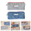 High Capacity Pencil Case Zippered Pen Pouches-Light blue 2