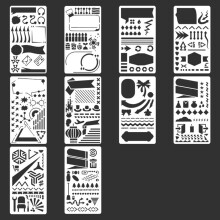 Art Journal Stencils Creative A6 PET Stencil Template For-C